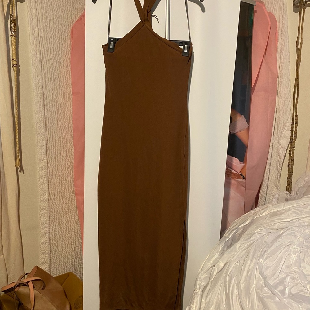 Forever 21 Strapless Brown Dress